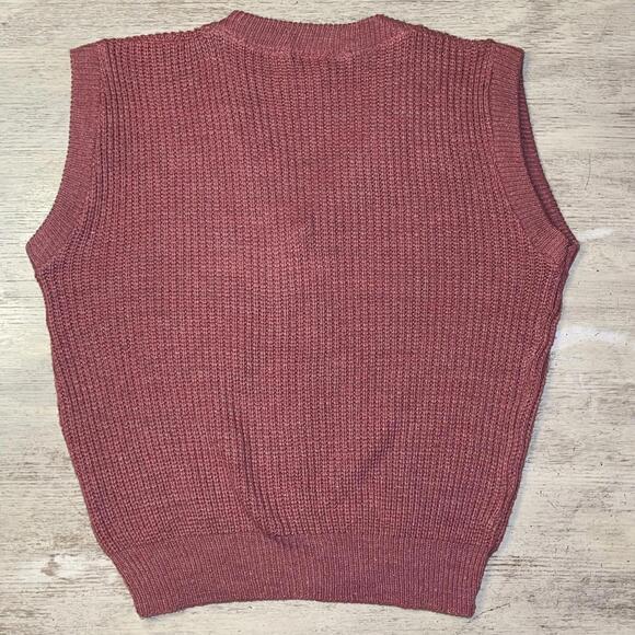 EUC Vintage Pour le Chic Mauve Pink Knit Sweater Vest - Picture 6 of 6